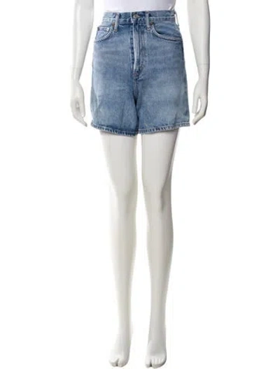 Pre-owned Agolde Mini Shorts In Blue