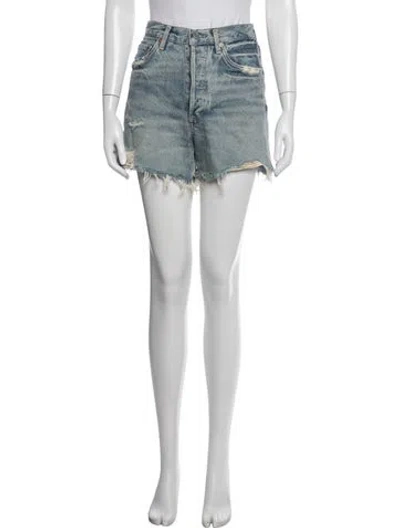 Pre-owned Agolde Mini Shorts In Blue