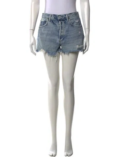 Pre-owned Agolde Mini Shorts In Blue