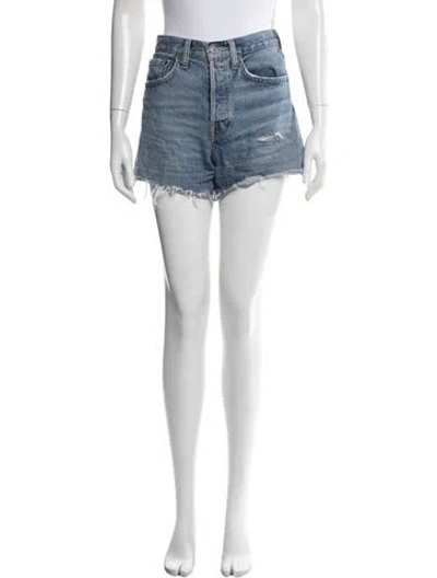 Pre-owned Agolde Mini Shorts In Blue