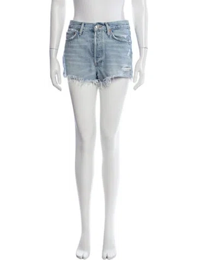 Pre-owned Agolde Mini Shorts In Blue