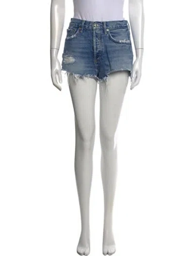 Pre-owned Agolde Mini Shorts In Blue