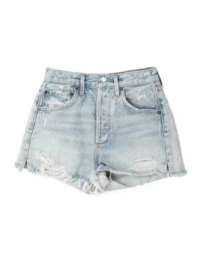 Pre-owned Agolde Mini Shorts In Blue