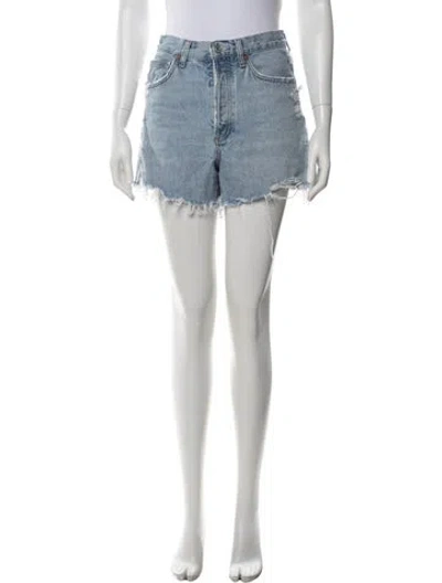 Pre-owned Agolde Mini Shorts In Blue
