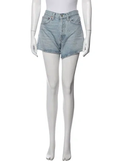 Pre-owned Agolde Mini Shorts In Blue