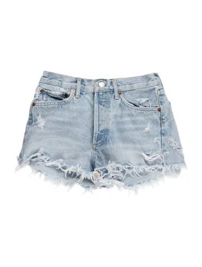 Pre-owned Agolde Mini Shorts In Blue