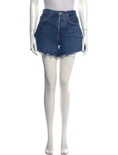 Pre-owned Agolde Mini Shorts In Blue