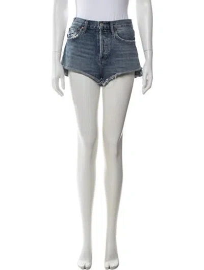 Pre-owned Agolde Mini Shorts In Blue