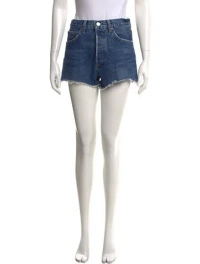Pre-owned Agolde Mini Shorts In Blue