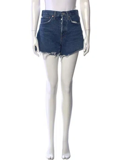 Pre-owned Agolde Mini Shorts In Blue