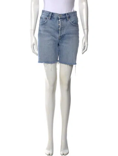 Pre-owned Agolde Mini Shorts In Blue