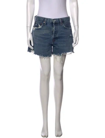 Pre-owned Agolde Mini Shorts In Blue