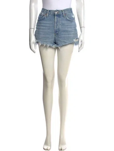 Pre-owned Agolde Mini Shorts In Blue