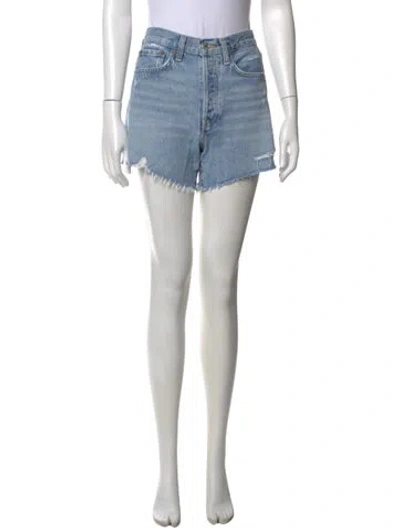 Pre-owned Agolde Mini Shorts In Blue