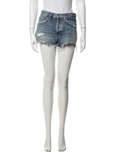 Pre-owned Agolde Mini Shorts In Blue