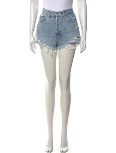 Pre-owned Agolde Mini Shorts In Blue