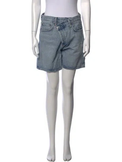 Pre-owned Agolde Mini Shorts In Blue