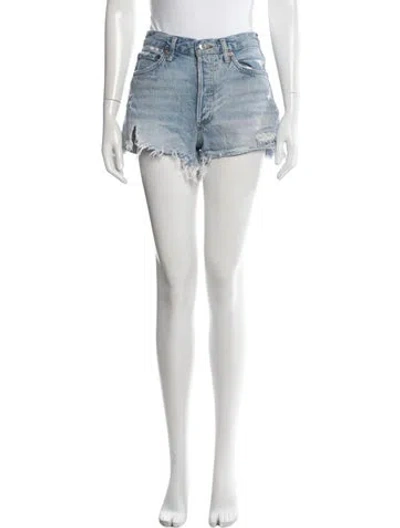Pre-owned Agolde Mini Shorts In Blue