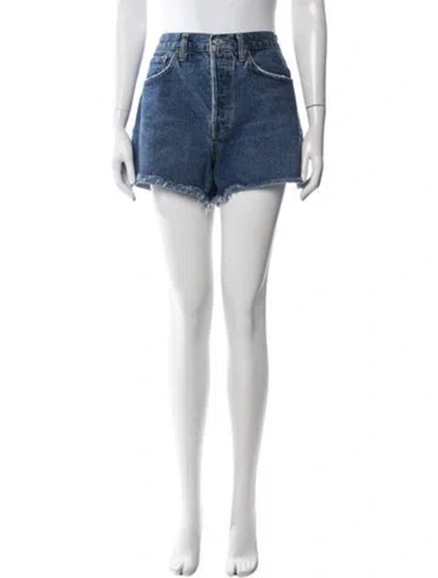 Pre-owned Agolde Mini Shorts In Blue