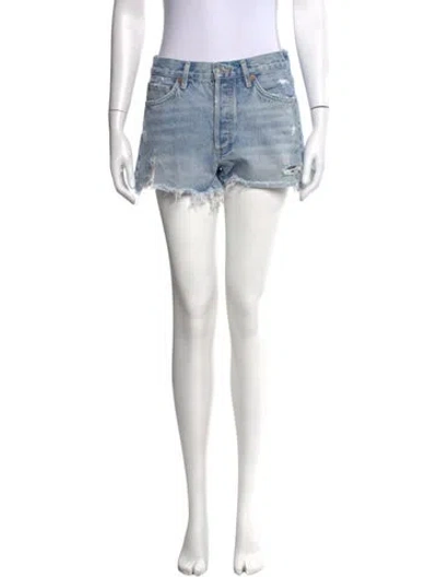 Pre-owned Agolde Mini Shorts In Blue