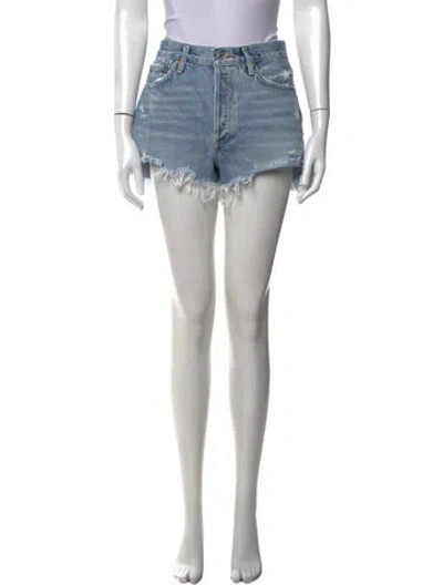 Pre-owned Agolde Mini Shorts In Blue