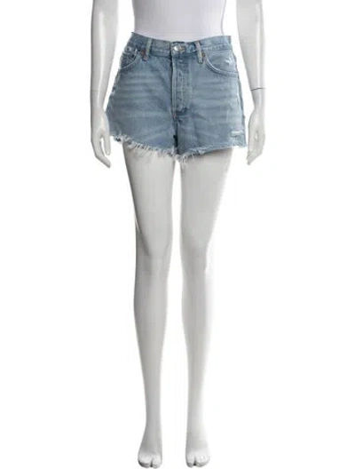 Pre-owned Agolde Mini Shorts In Blue