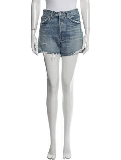 Pre-owned Agolde Mini Shorts In Blue