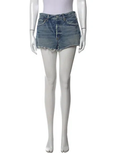 Pre-owned Agolde Mini Shorts In Blue