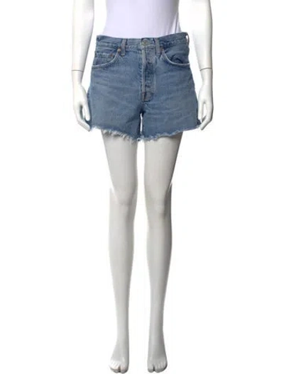 Pre-owned Agolde Mini Shorts In Blue
