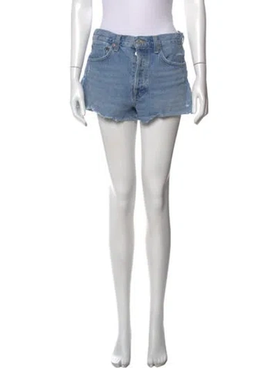 Pre-owned Agolde Mini Shorts In Blue