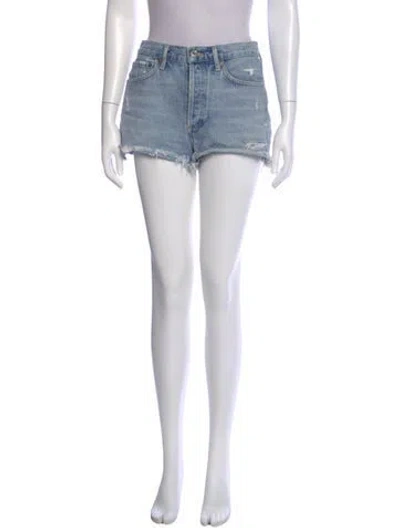Pre-owned Agolde Mini Shorts In Blue