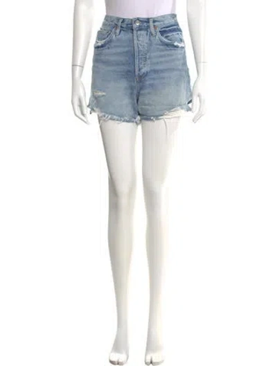 Pre-owned Agolde Mini Shorts In Blue