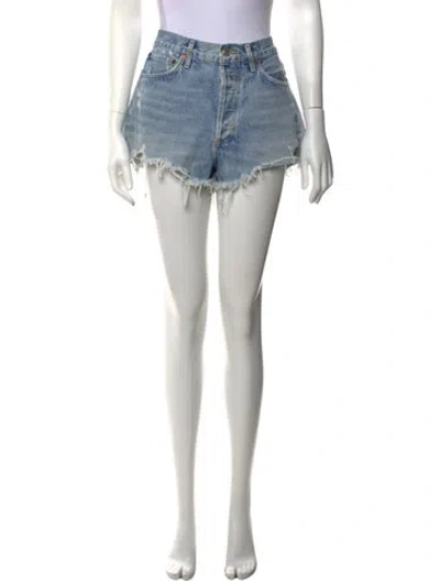 Pre-owned Agolde Mini Shorts In Blue