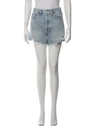 Pre-owned Agolde Mini Shorts In Blue