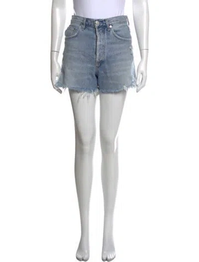 Pre-owned Agolde Mini Shorts In Blue