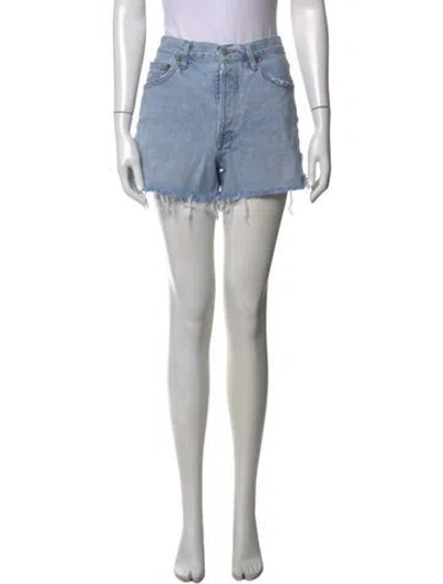 Pre-owned Agolde Mini Shorts In Blue