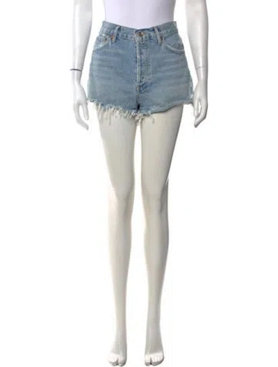 Pre-owned Agolde Mini Shorts In Blue