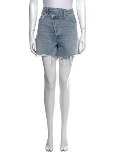 Pre-owned Agolde Mini Shorts In Blue