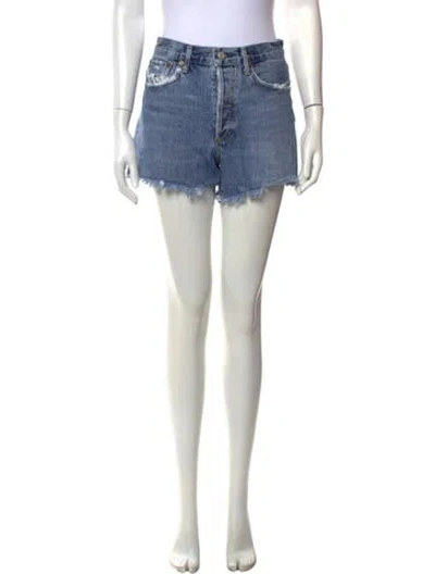 Pre-owned Agolde Mini Shorts In Blue