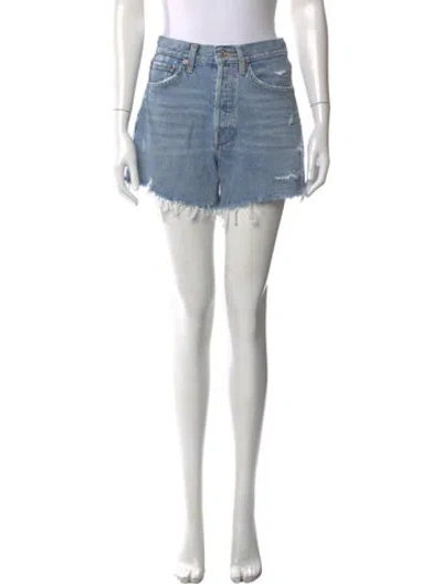 Pre-owned Agolde Mini Shorts In Blue