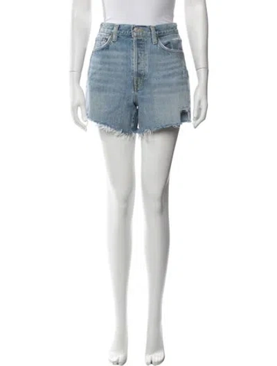 Pre-owned Agolde Mini Shorts In Blue