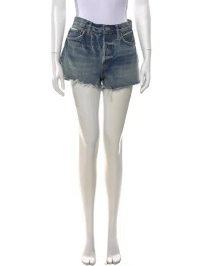 Pre-owned Agolde Mini Shorts In Blue