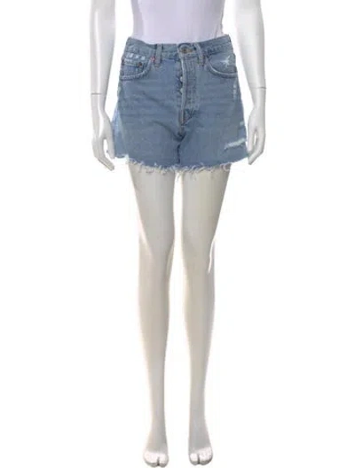 Pre-owned Agolde Mini Shorts In Blue