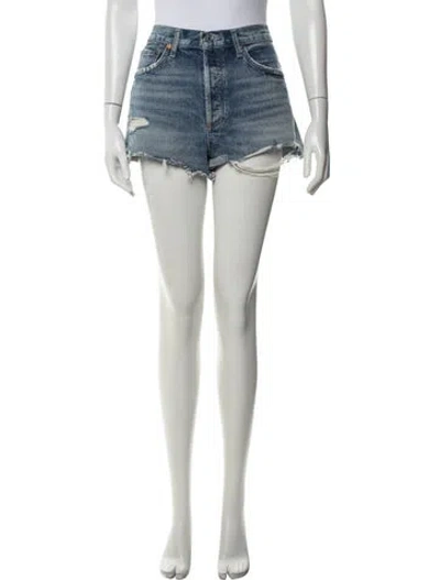 Pre-owned Agolde Mini Shorts In Blue
