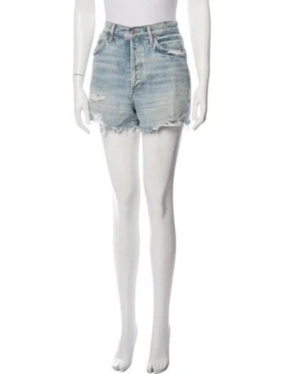 Pre-owned Agolde Mini Shorts In Blue