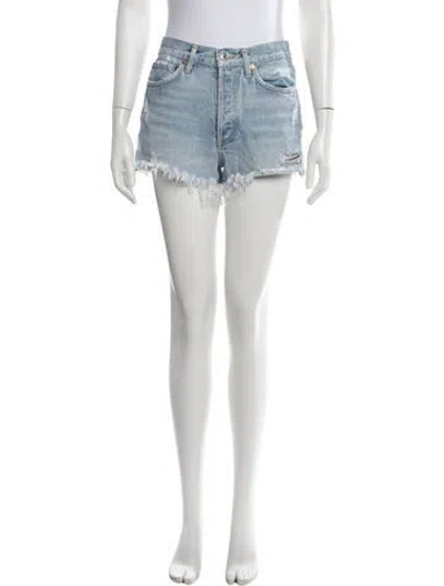 Pre-owned Agolde Mini Shorts In Blue
