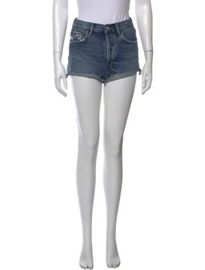 Pre-owned Agolde Mini Shorts In Blue