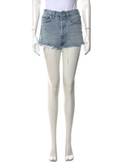 Pre-owned Agolde Mini Shorts In Blue