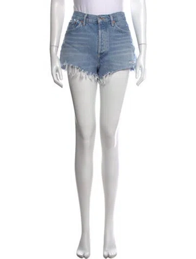 Pre-owned Agolde Mini Shorts In Blue