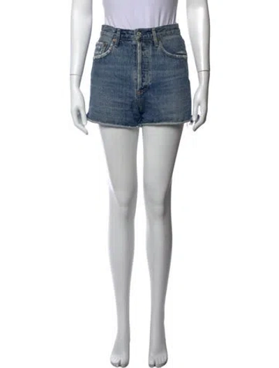 Pre-owned Agolde Mini Shorts In Blue